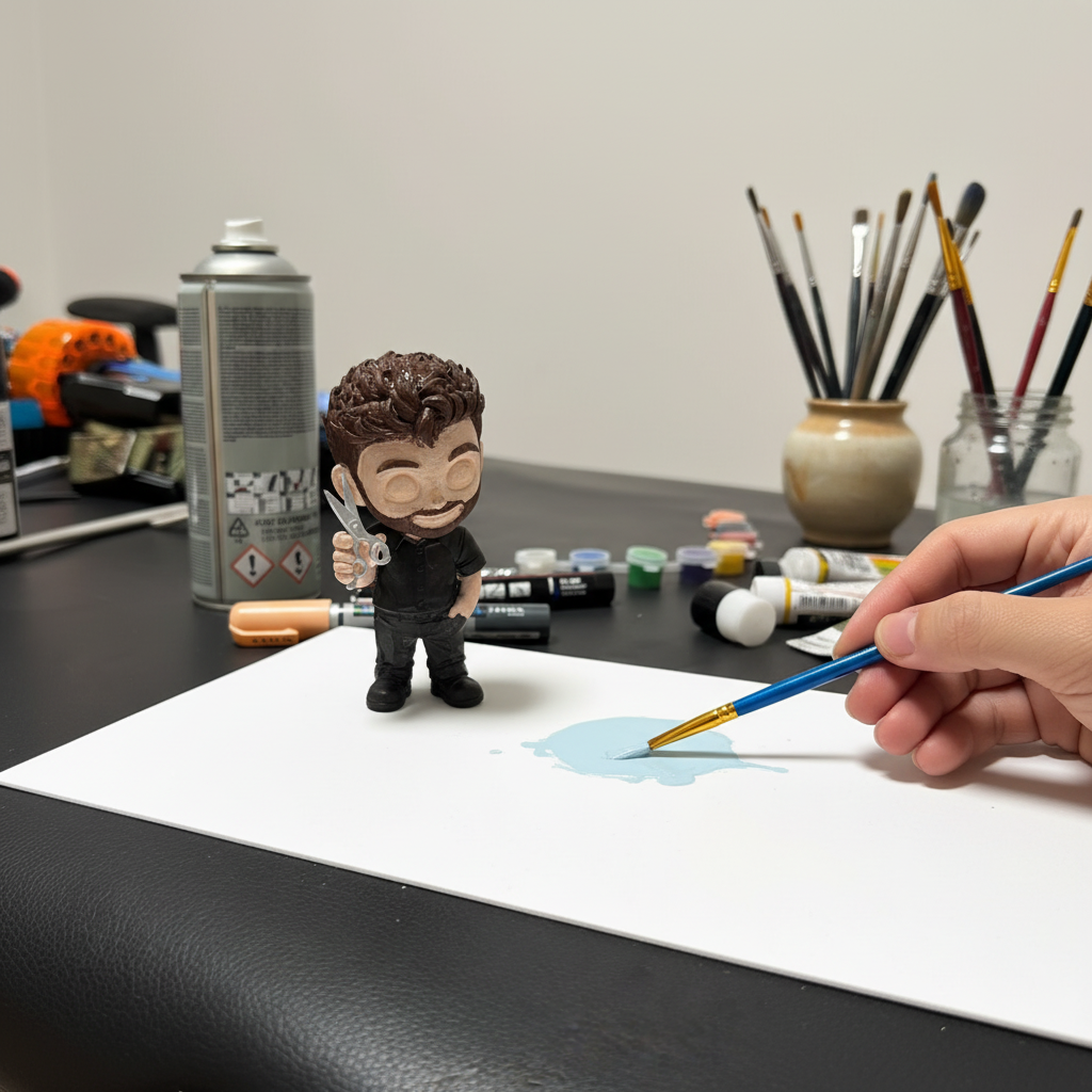 Processo di pittura artigianale Mini Me