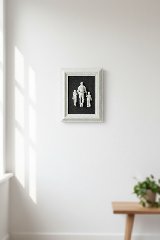 Quadretto Figurami appeso a parete moderna